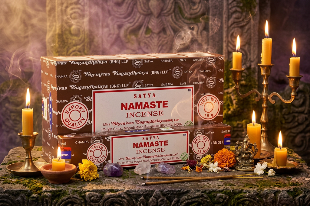 * Encens Satya Namaste – Boîte 12 x 15g | Gratitude, Harmonie & Yoga