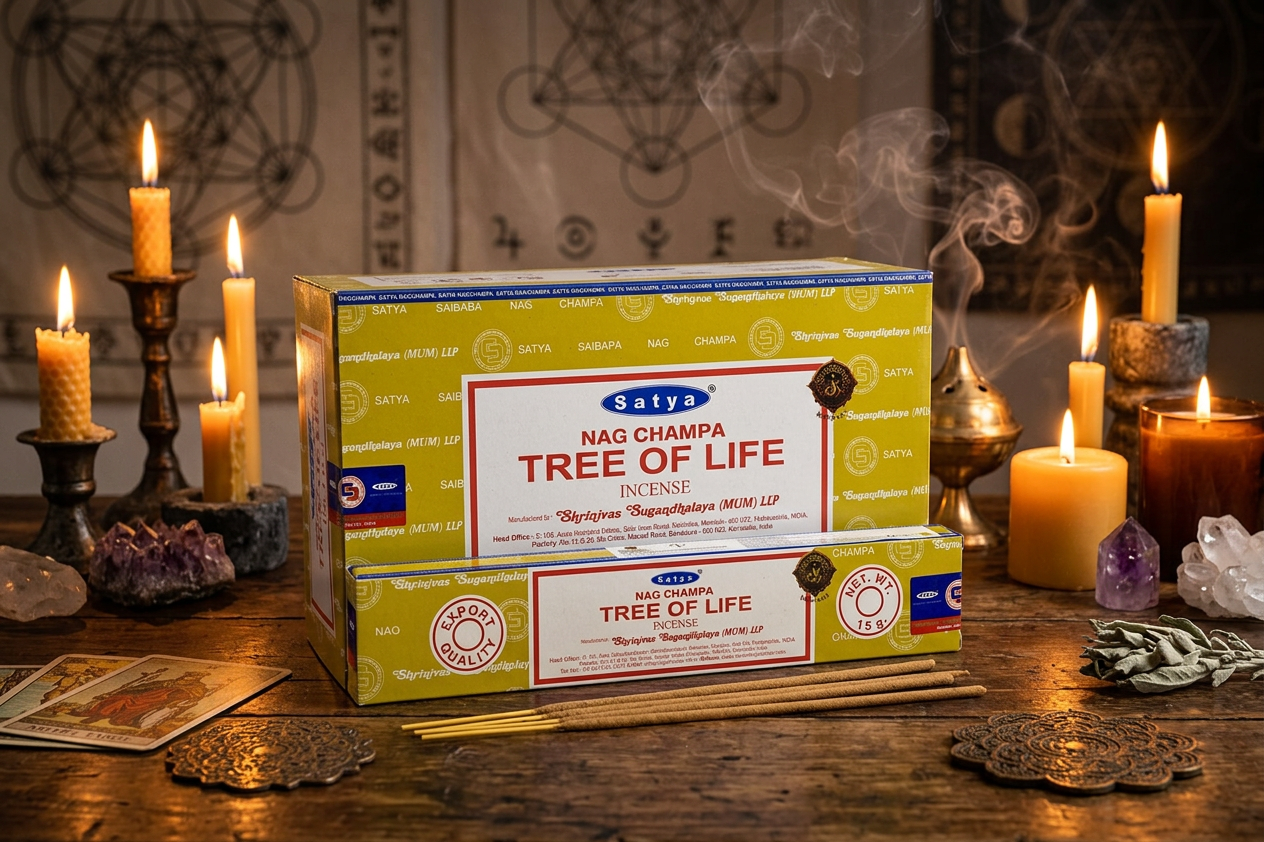 * Encens Satya Arbre de Vie – Boîte 12 x 15g | Ancrage, Force & Connexion Universelle