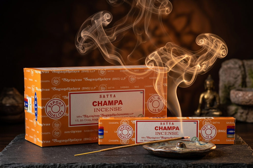* Encens Satya Champa – Boîte de 12 Paquets de 15g | Héritier du Nag Champa