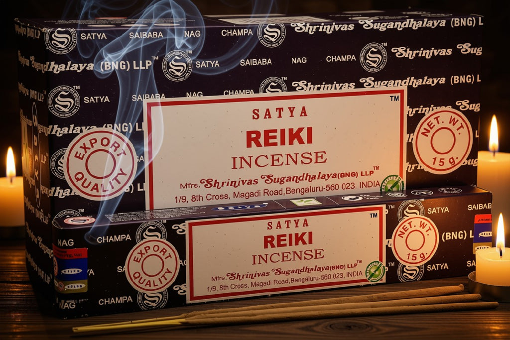 * Encens Satya Reiki – Boîte 12 x 15g | Énergie Universelle, Chakras & Soins Holistiques