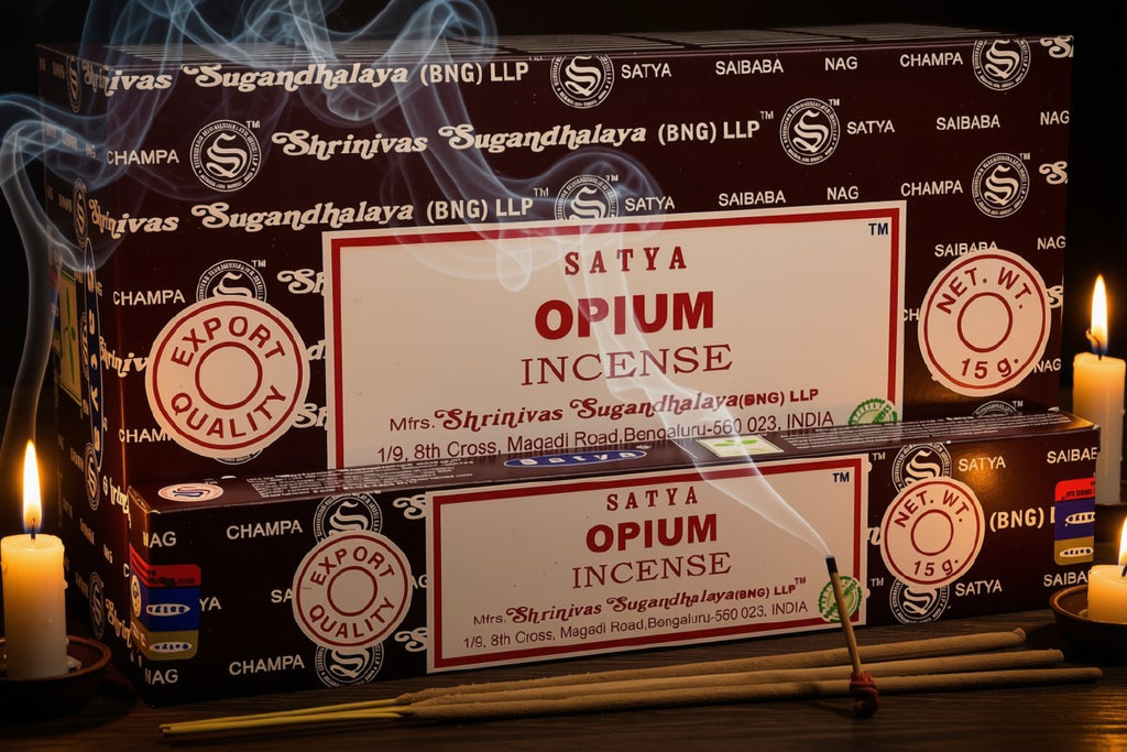 * Encens Satya Opium – Boîte 12 x 15g | Oriental Intense, Chaud & Envoûtant