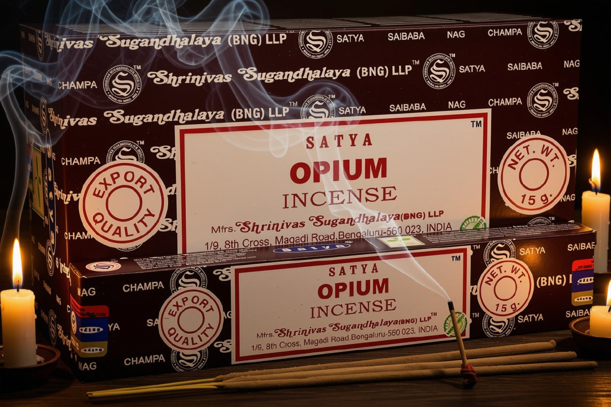 * Encens Satya Opium – Boîte 12 x 15g | Oriental Intense, Chaud & Envoûtant