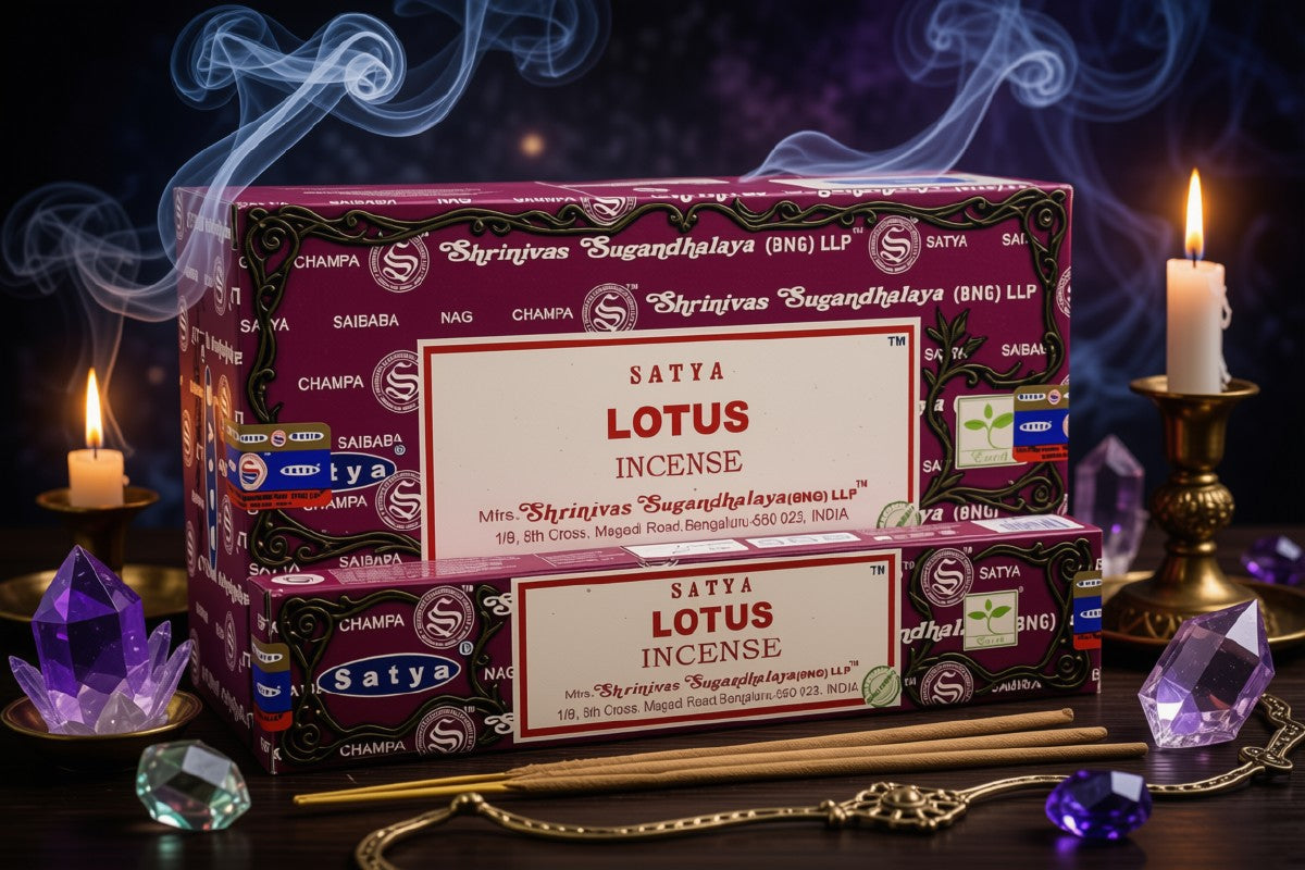 * Encens Satya Lotus – Boîte de 12 Paquets de 15g | Éveil Spirituel & Renaissance de l’Âme