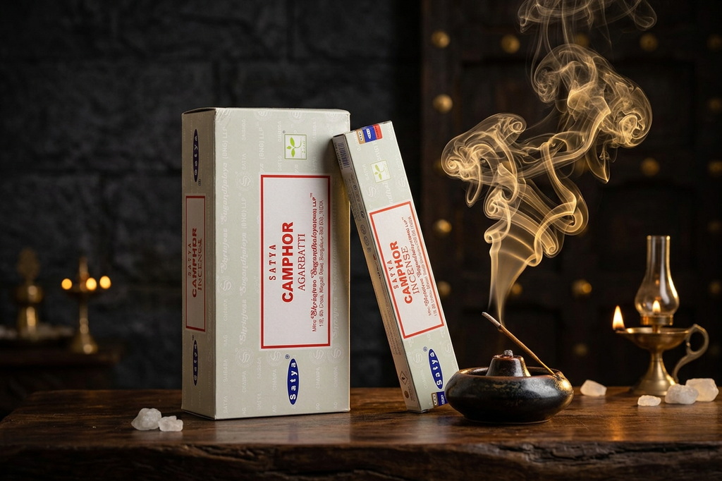 * Encens Satya Camphre – Boîte de 12 Paquets de 15g | Unique Masala Roulé Main