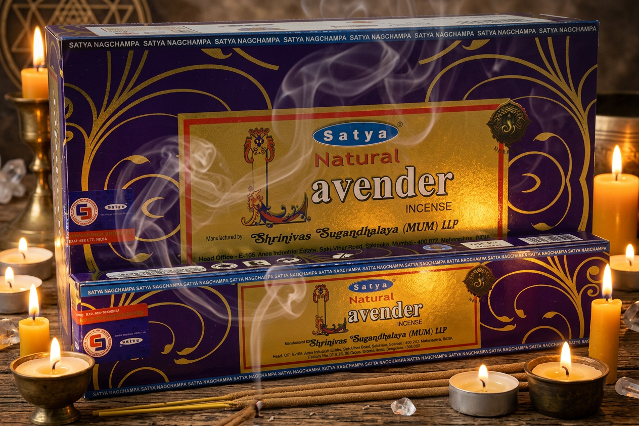 * Encens Satya Natural Lavande – Boîte 12 x 15g | 100% Naturel & Apaisant