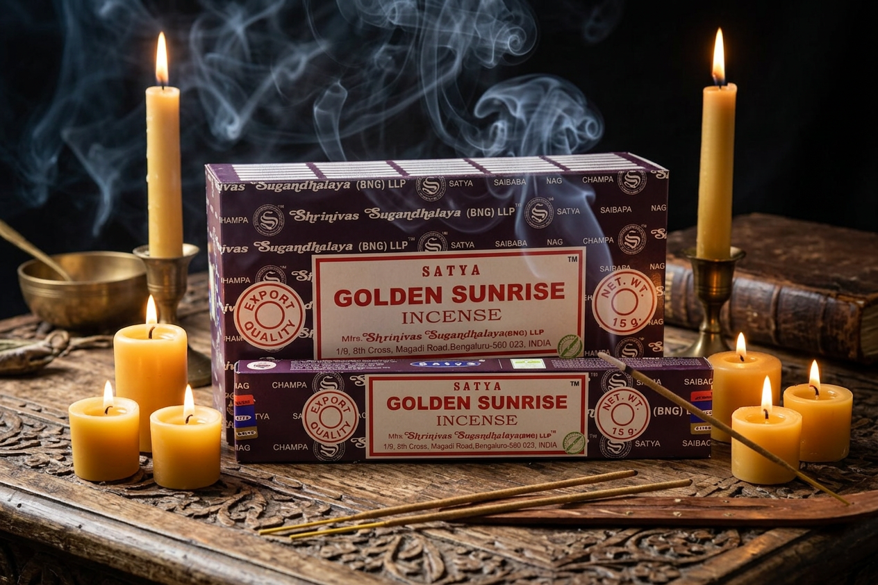 * Encens Satya Sunrise – Boîte 12 x 15g | Éveil Lumineux, Énergie & Rituel Matinal