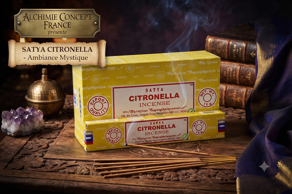 * Encens Satya Citronnelle – Boîte de 12 Paquets de 15g | Fraîcheur & Clarté Mentale