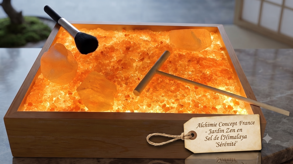 ✨ Jardin Zen Sel de l’Himalaya — Kit Éclairage USB à Monter Soi-Même 23cm
