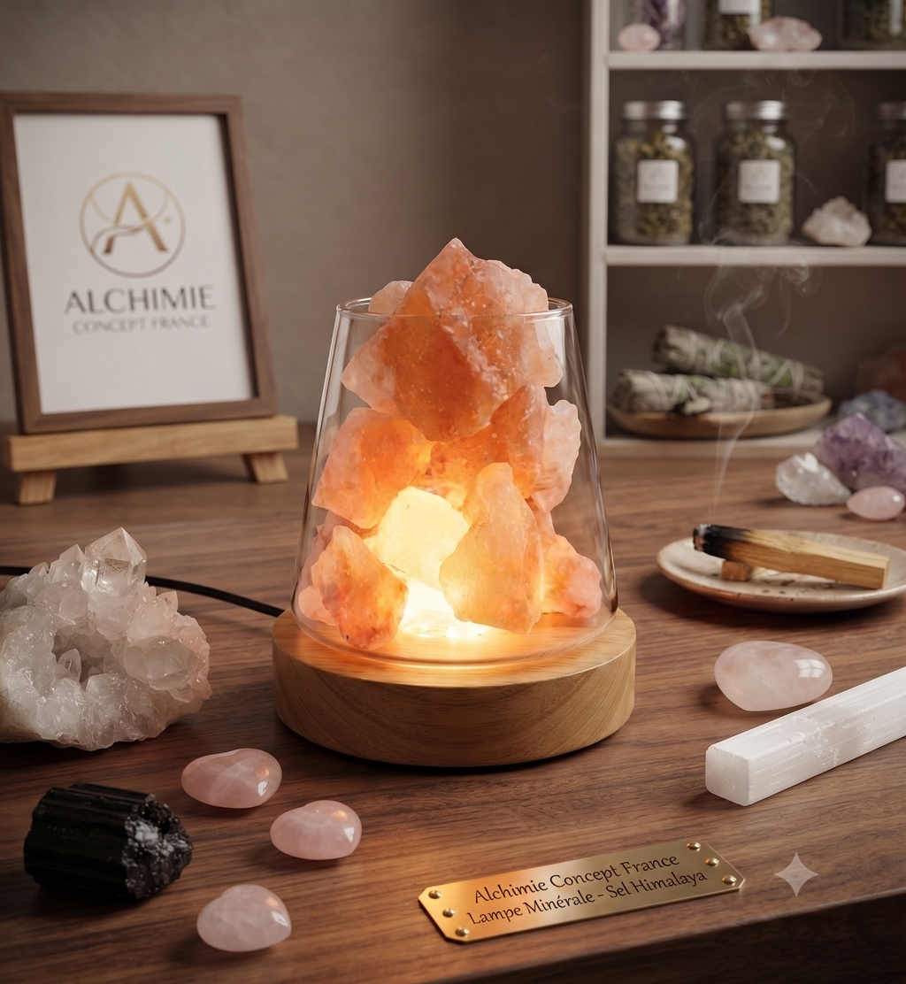 ✨ Lampe Diffuseur Sel de l'Himalaya 10cm – Purification de l'Air & Aromathérapie Naturelle