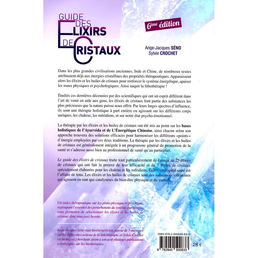 Guide des Élixirs de Cristaux – 25 Élixirs & 7 Huiles pour Chakras & Méridiens | Séno & Crochet