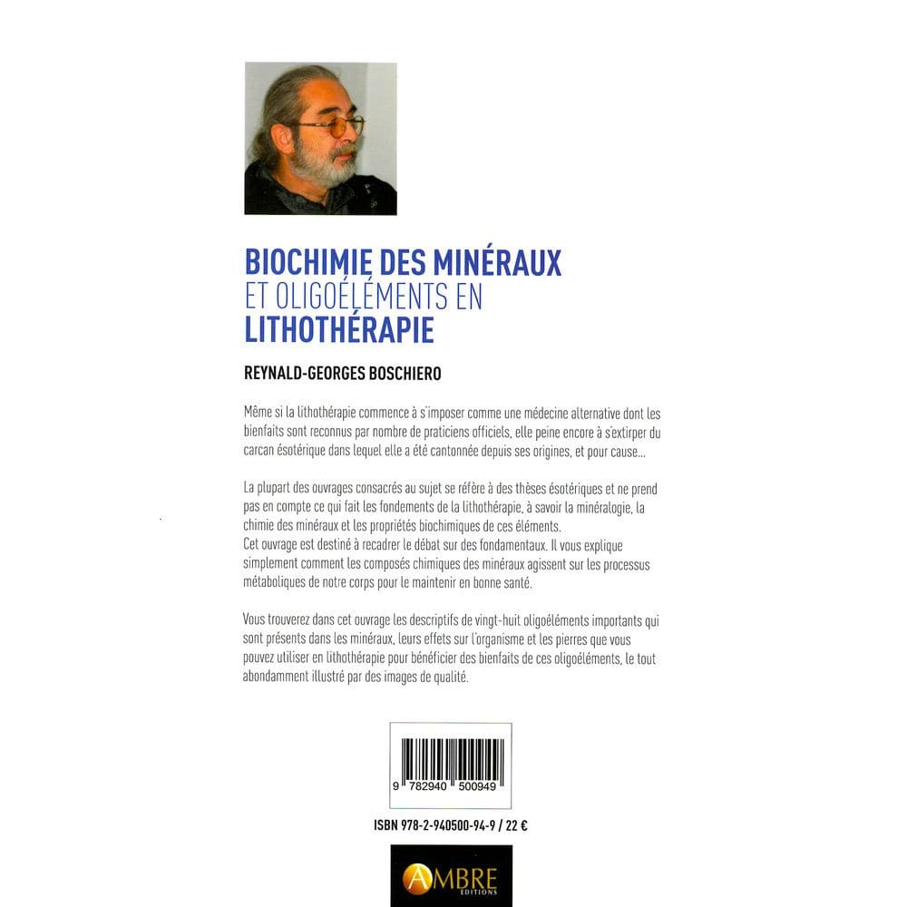 Biochimie des Minéraux et Oligoléments en Lithothérapie – 28 Oligoléments & Pierres | Boschiero