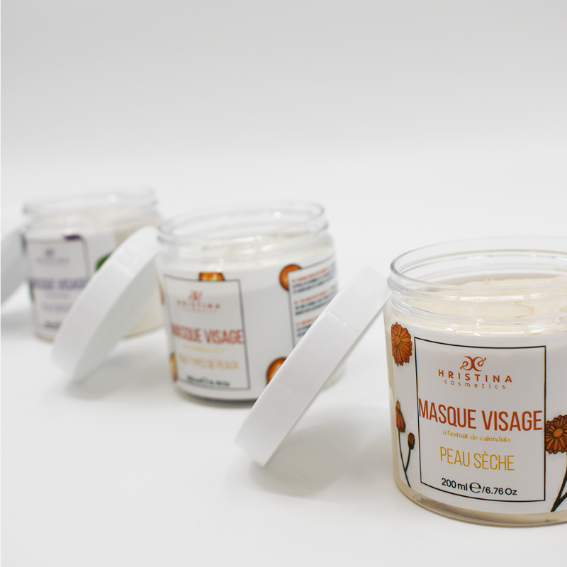 Masque Visage Peaux Grasses à l'Extrait de Lilas 200 ml – 100% Naturel