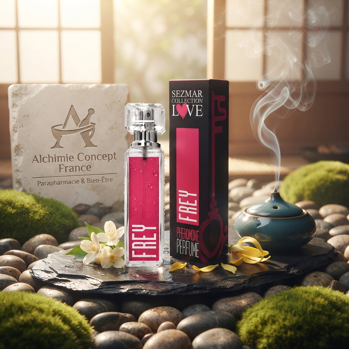 Parfum aux Phéromones FREY 30 ml – Jasmin & Ylang-Ylang, 100% Naturel