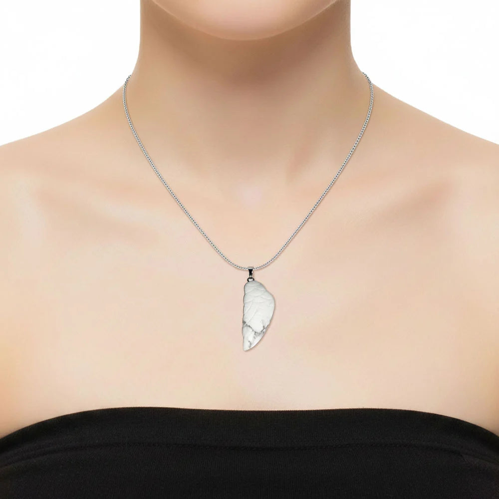 Pendentif Magnésite Aile d'Ange – Pierre de Concentration & Soutien Lithothérapie