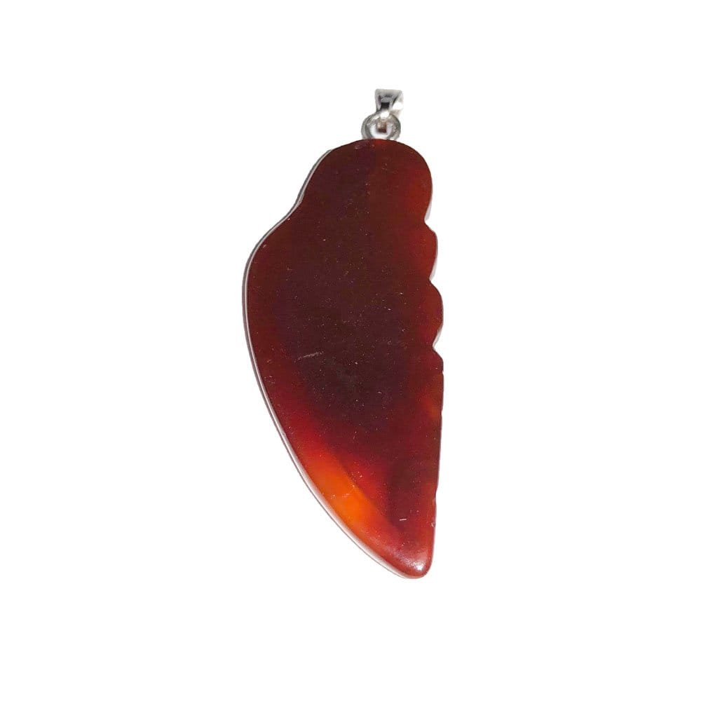 Pendentif Cornaline – Aile d'Ange | Courage, Vitalité & Succès | Lithothérapie | Alchimie Concept France