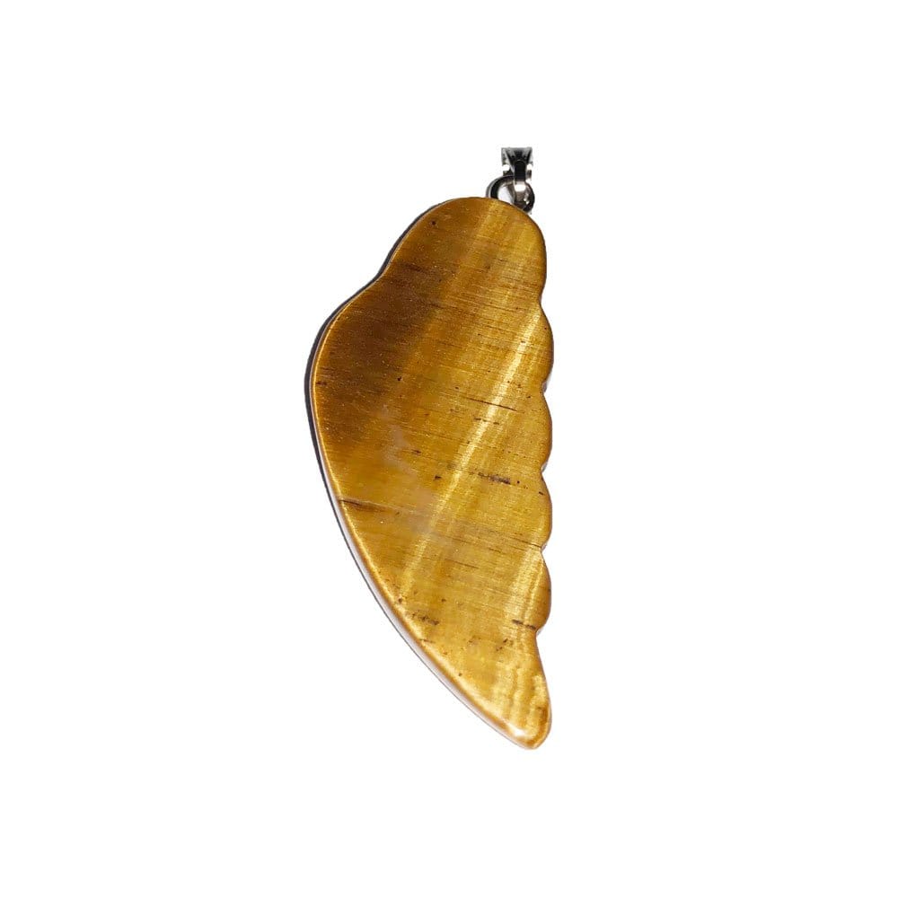 Pendentif Œil de Tigre – Aile d'Ange | Force & Protection | Lithothérapie | Alchimie Concept France