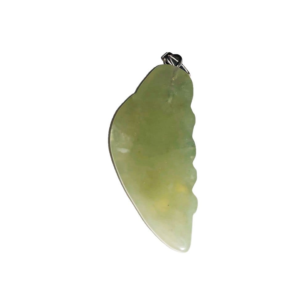 Pendentif Jade Vert – Aile d'Ange | Abondance & Harmonie | Lithothérapie | Alchimie Concept France