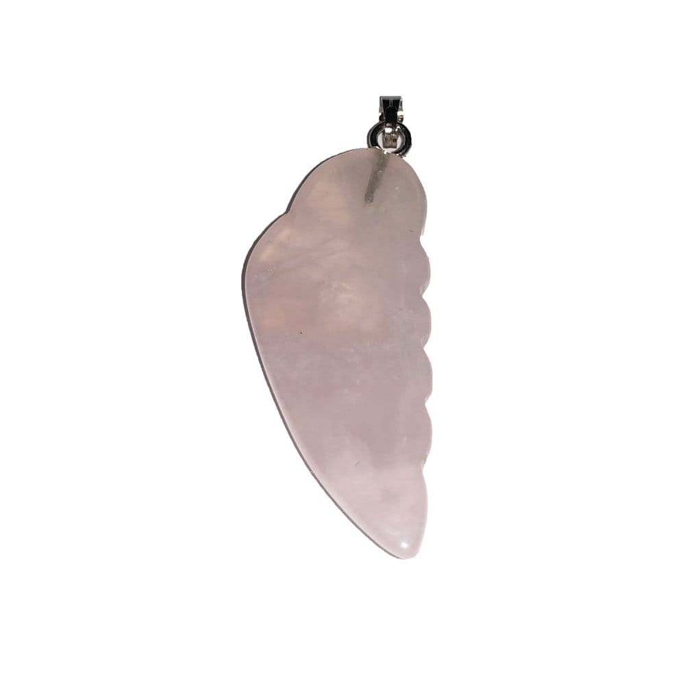 Pendentif Quartz Rose – Aile d'Ange | Pierre d'Amour & de Compassion | Lithothérapie | Alchimie Concept France