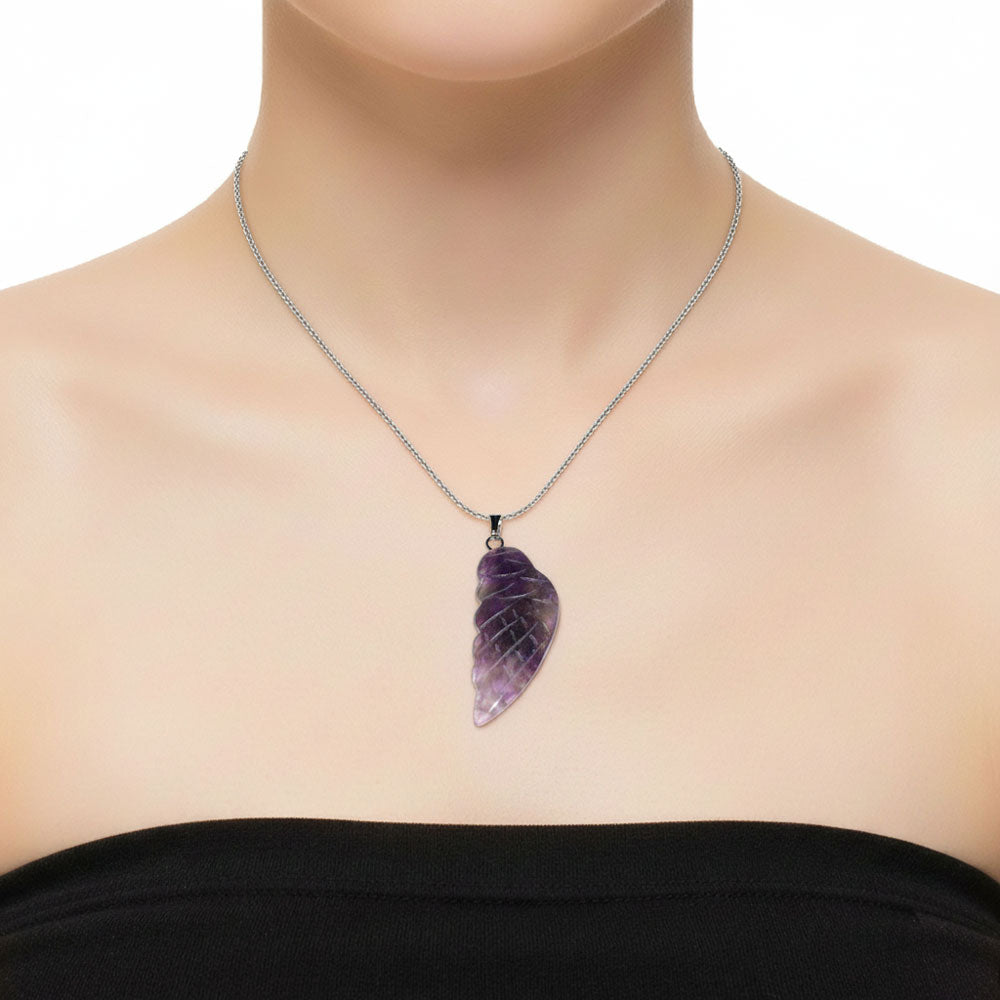Pendentif Améthyste – Aile d'Ange | Sérénité & Éveil | Lithothérapie | Alchimie Concept France
