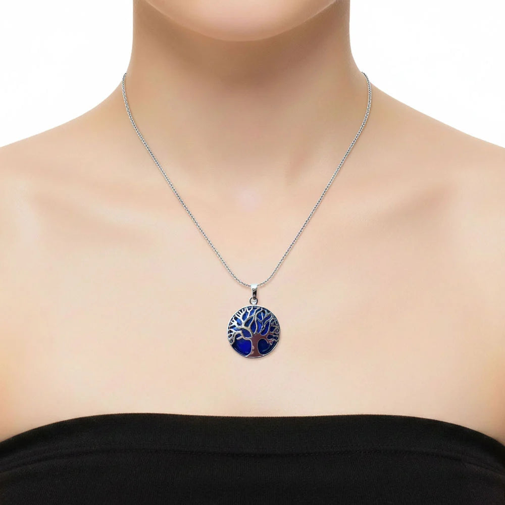 Pendentif Lapis-Lazuli Arbre de Vie – Pierre de Vérité & Prospérité Lithothérapie