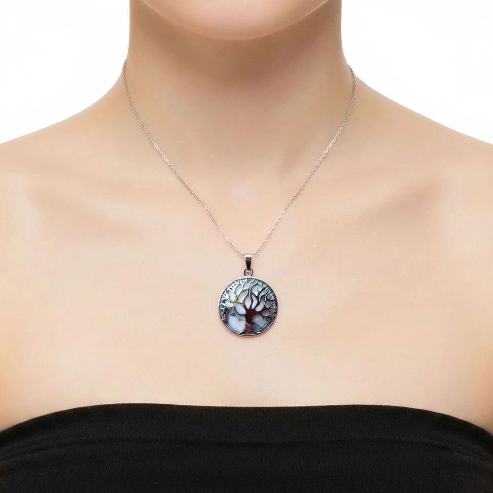Pendentif Howlite Arbre de Vie – Pierre Sacrée Amérindienne Lithothérapie