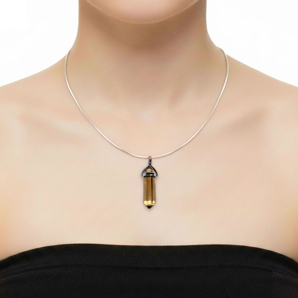 Pendentif Quartz Fumé Pointe – Pierre d'Ancrage & Liberté Lithothérapie