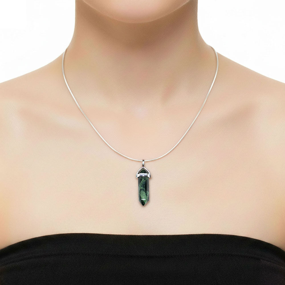 Pendentif Jaspe Kambamba Pointe – Pierre Ancestrale de Protection & Vitalité Lithothérapie