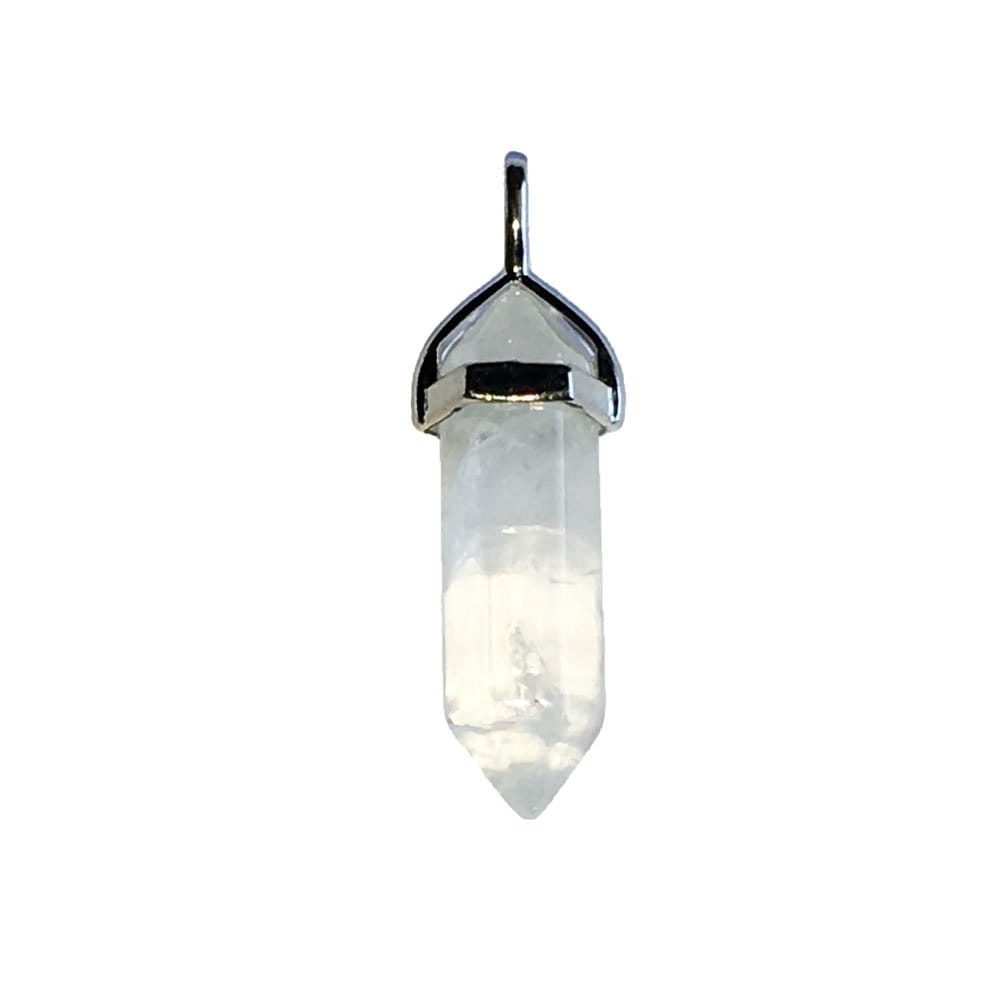 Pendentif Cristal de Roche Pointe – Pierre Universelle de Lumière & Méditation