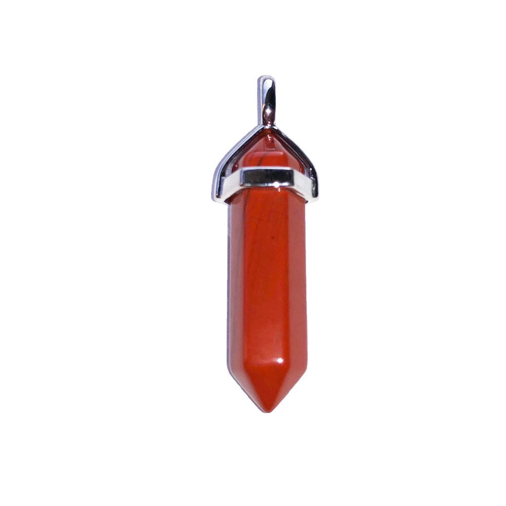 Pendentif Jaspe Rouge Pointe – Pierre de Confiance & Équilibre Émotionnel Lithothérapie
