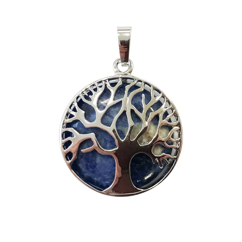 Pendentif Sodalite Arbre de Vie – Pierre de Clairvoyance & Courage Lithothérapie