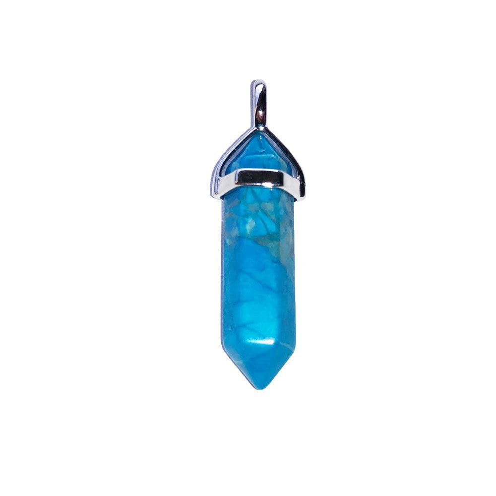 Pendentif Turquoise Pointe – Pierre de Courage & Porte-Bonheur Lithothérapie