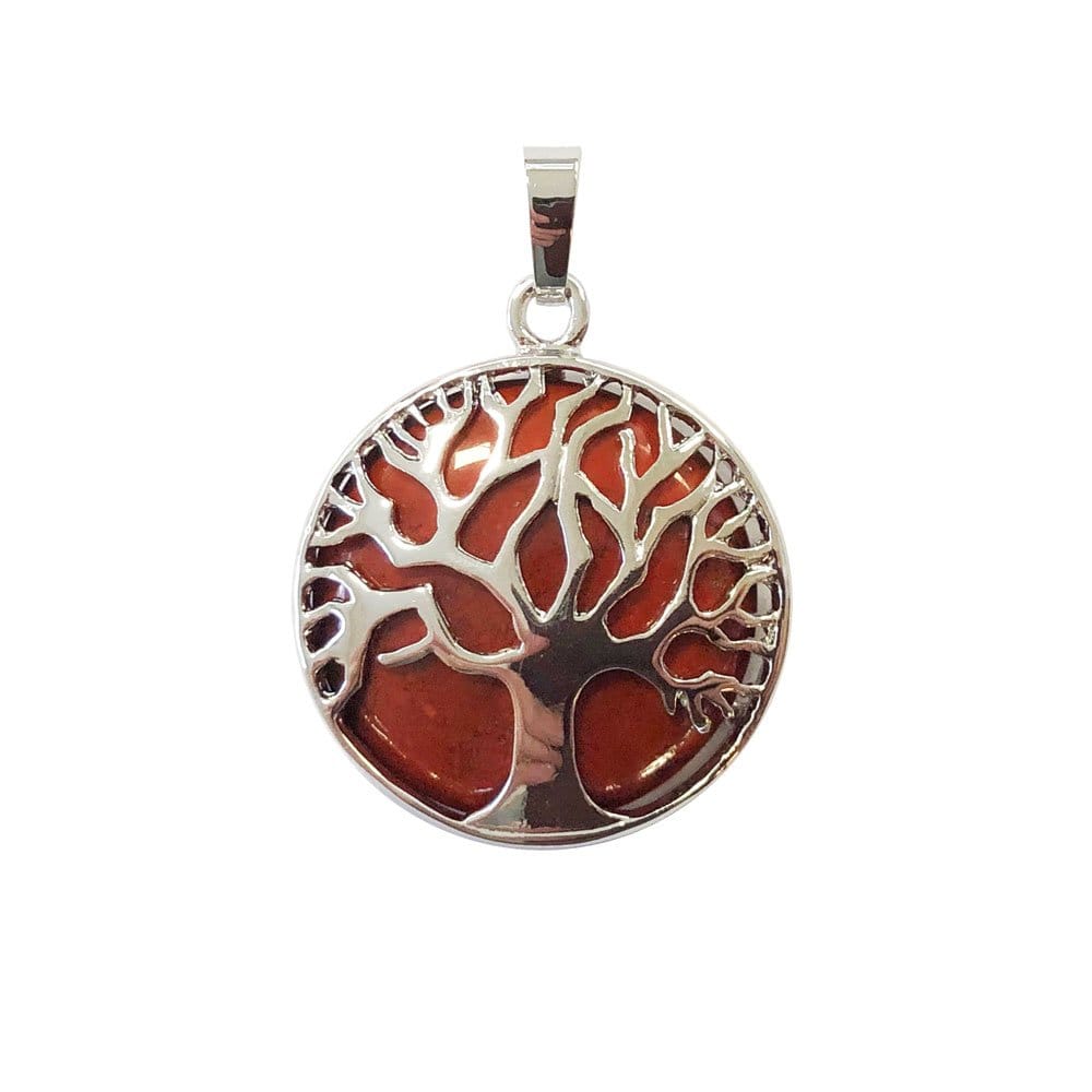 Pendentif Jaspe Rouge Arbre de Vie – Pierre de Vitalité & Créativité Lithothérapie