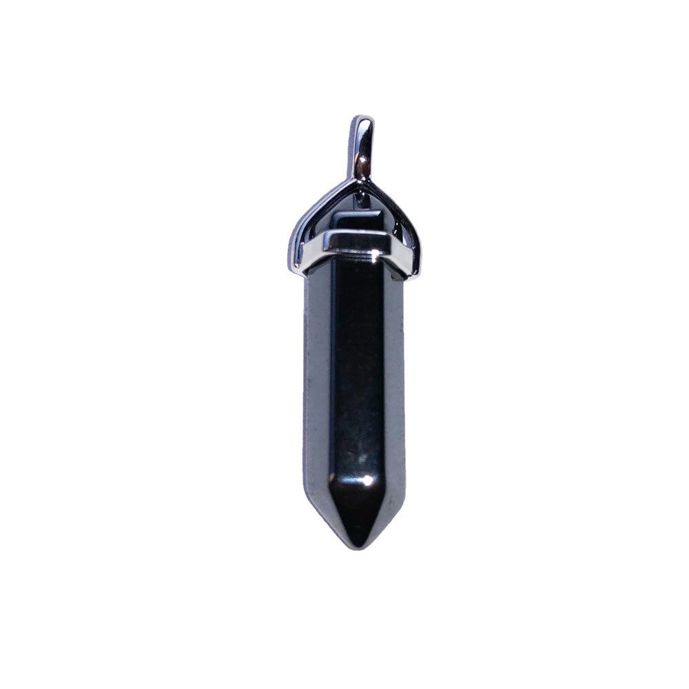 Pendentif Hématite Pointe – Pierre de Sang & Courage Lithothérapie