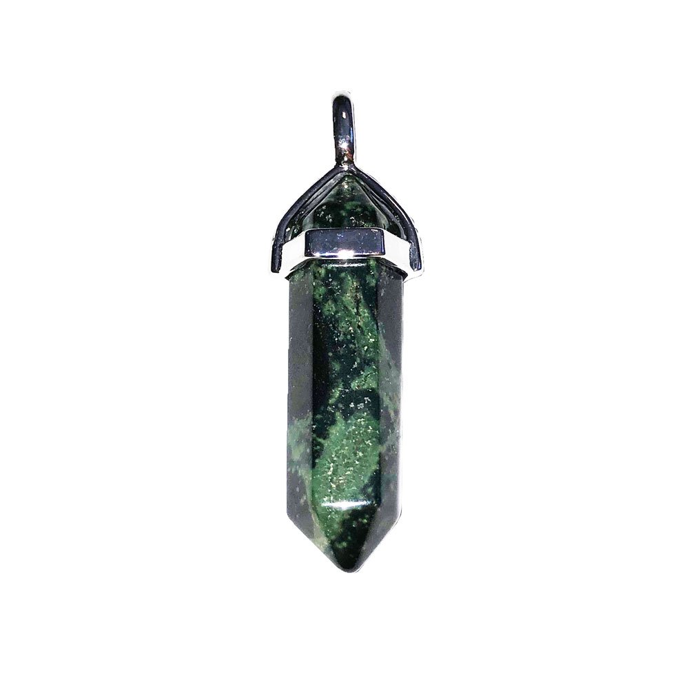 Pendentif Jaspe Kambamba Pointe – Pierre Ancestrale de Protection & Vitalité Lithothérapie