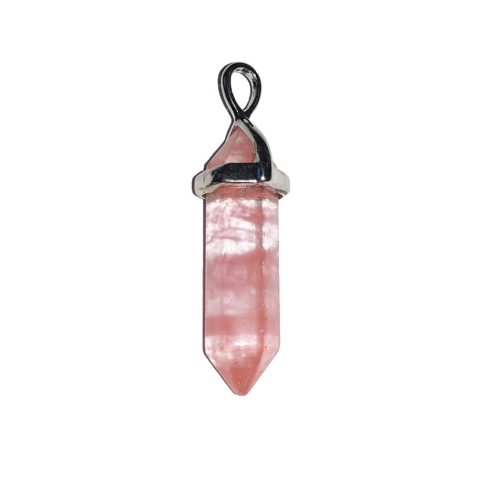 Pendentif Cristal Melon d'Eau Pointe – Pierre d'Amour & Compassion Lithothérapie