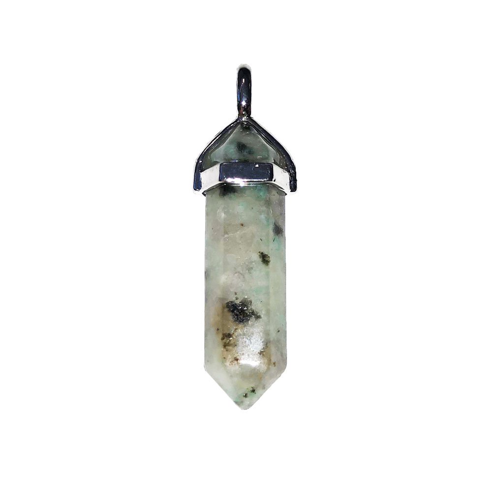 Pendentif Jaspe Lotus - Pointe | Pierre Protectrice Naturelle