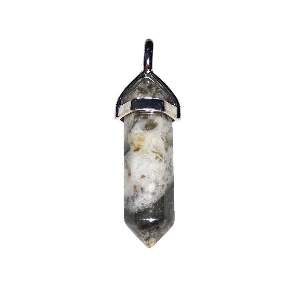 Pendentif Agate Crazy Lace Pointe – Pierre Mexicaine de Courage & Créativité Lithothérapie