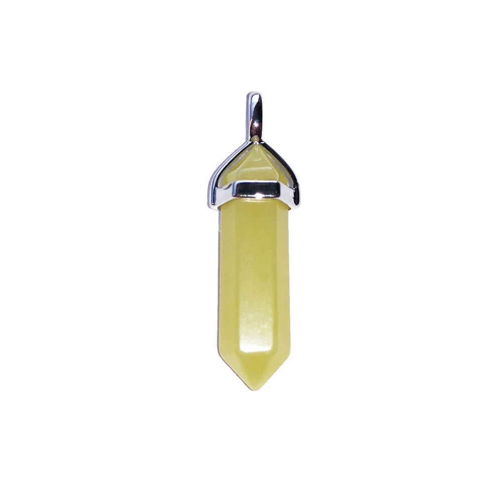 Pendentif Jade Citron Pointe – Pierre Impériale de Justice & Harmonie Lithothérapie