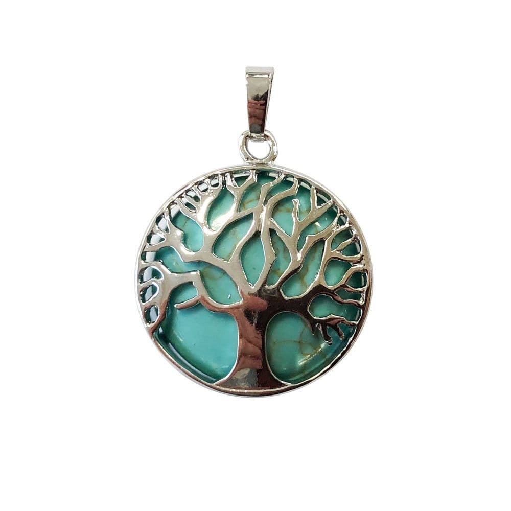 Pendentif Turquoise Stabilisée Arbre de Vie – Pierre de Communication & Protection Lithothérapie