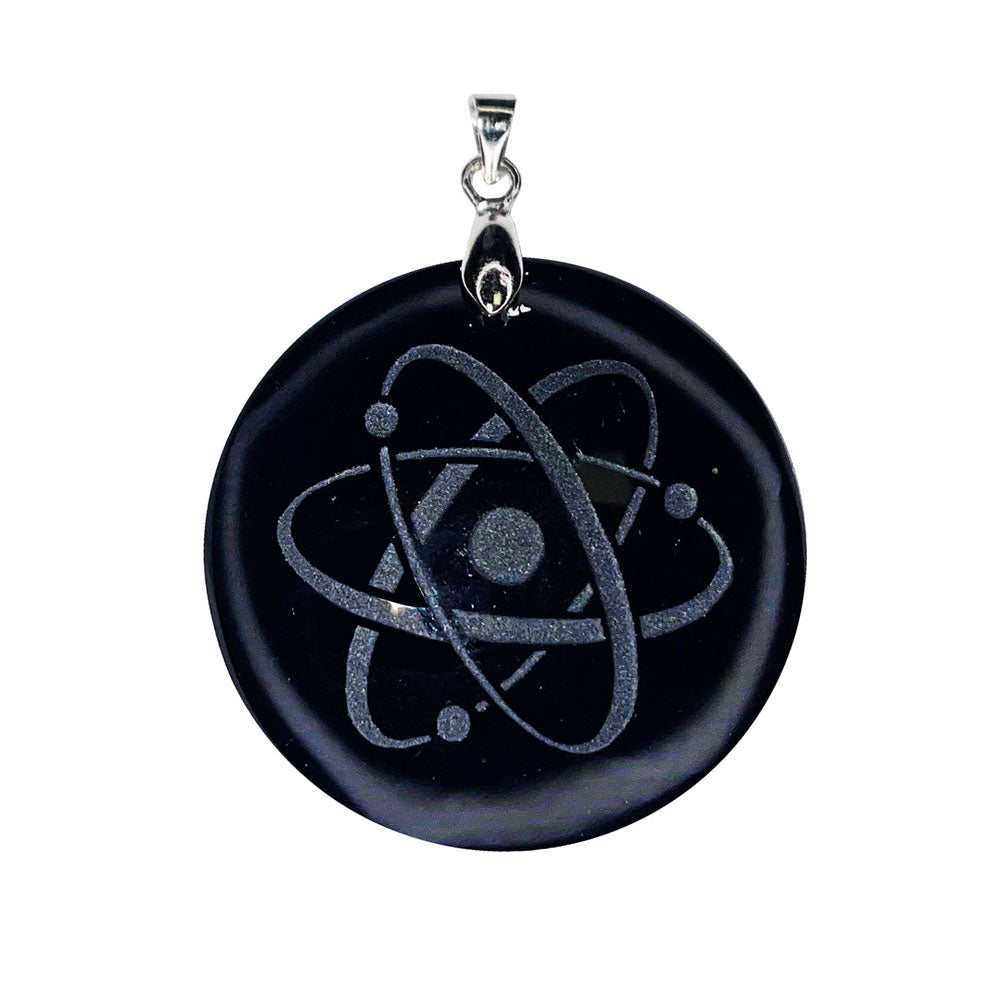 Pendentif Obsidienne Noire Quantique - Rond | Confiance & Protection
