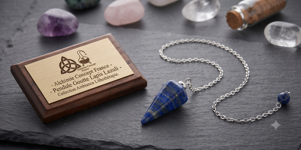 ✨ Pendule Goutte Lapis Lazuli 3cm – Pierre Naturelle Radiesthésie & Lithothérapie