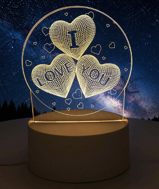 Veilleuse USB "I Love You" 12cm — Lumière Jaune Romantique | Cadeau Saint-Valentin & Anniversaire Amour