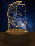 Veilleuse USB Lune 14cm — Lumière Jaune Douce & Apaisante | Déco Chambre Céleste & Cadeau Poétique