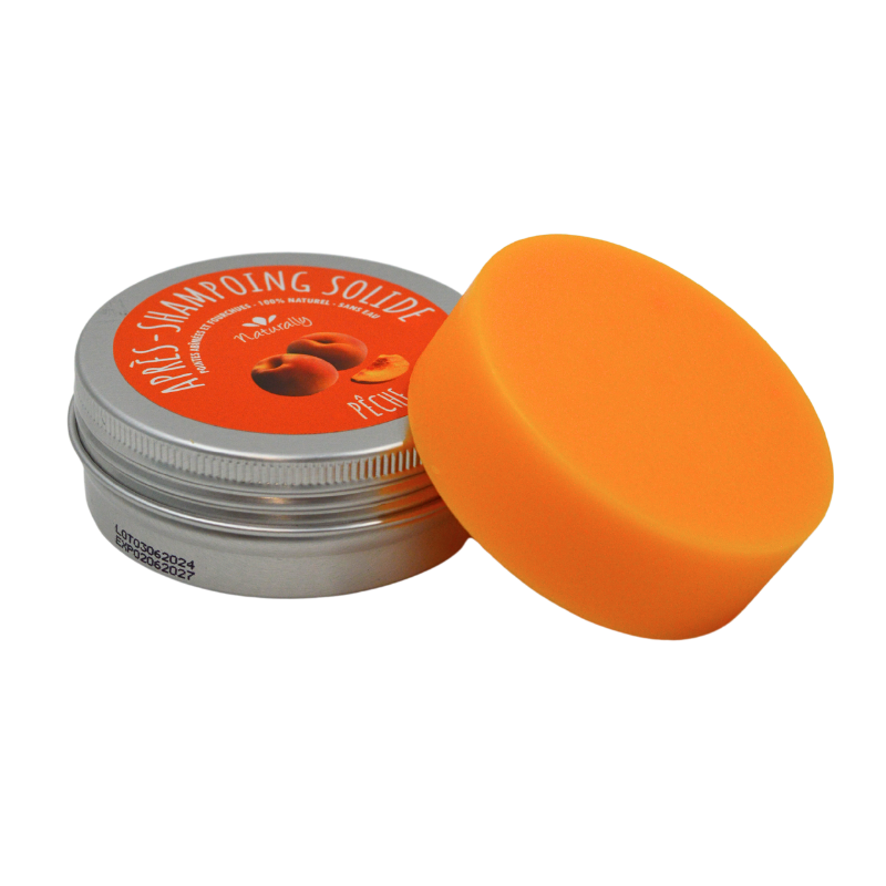 Après-Shampoing 100% Naturel aux Extraits de Mangue & Pêche – Brillance, Démêlage & Nutrition