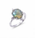 ✨ Bague Argent 925 Labradorite Ovale Impérial – Pierre Unique | Poinçon Garanti