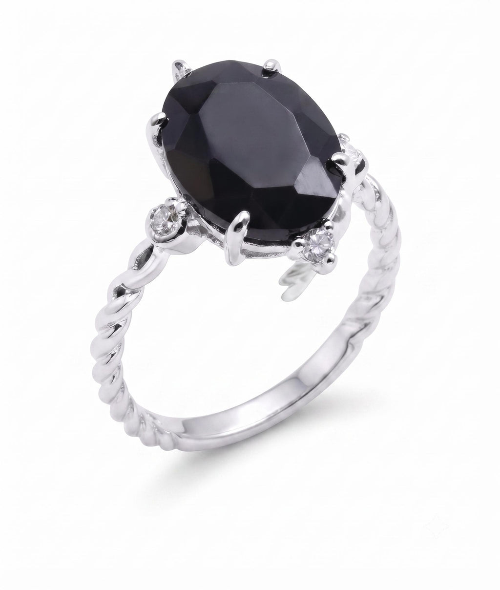 ✨ Bague Argent 925 Onyx Ovale Impérial – Pierre Unique | Poinçon Garanti