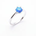 ✨ Bague Argent 925 Poinçon | 'Rond Sublime' – Apatite Naturelle Bleu-Vert – Taille Réglable