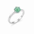✨ Bague Argent 925 Poinçon | 'Rond Sublime' – Jade Vert Naturel – Taille Réglable