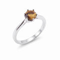✨ Bague Argent 925 Poinçon | 'Rond Sublime' – Œil de Tigre Naturel – Taille Réglable