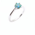 ✨ Bague Argent 925 Poinçon | 'Rond Sublime' – Turquoise Naturelle – Taille Réglable